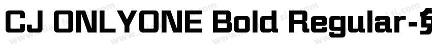 CJ ONLYONE Bold Regular字体转换